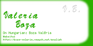 valeria boza business card